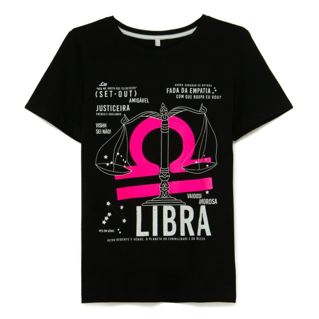 Camiseta Signo de Libra, Riachuelo, R$ 39,90*.