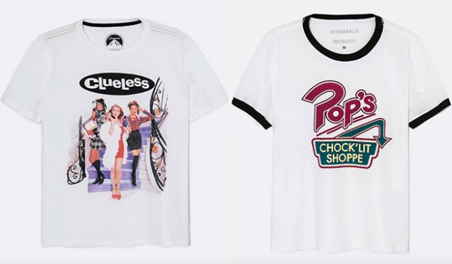 Camisetas Renner As Patricinhas de Beverly Hills e Pop's, de Riverdale (R$ 49,90* e R$ 39,90*).