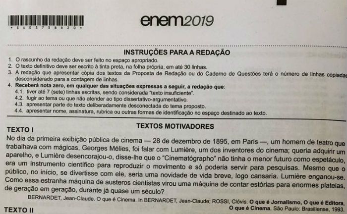 Estudante sonhou com tema da redação do Enem 2019 dias antes da prova ...