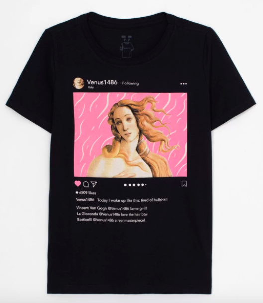 Camiseta Vênus tela Instagram da Renner (R$ 39,90*)
