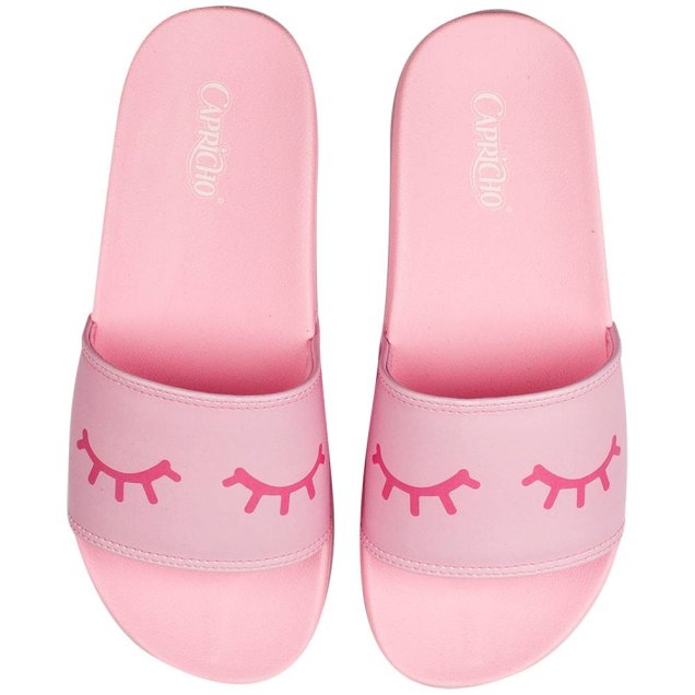 Chinelo Slide Chess Sweet Eyes, Capricho Shoes, R$ 89,90*.