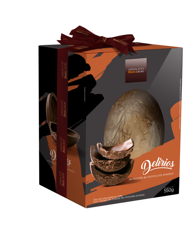 Ovo Delírios de Mousse 550g da Chocolates Brasil Cacau (R$ 74,90*)