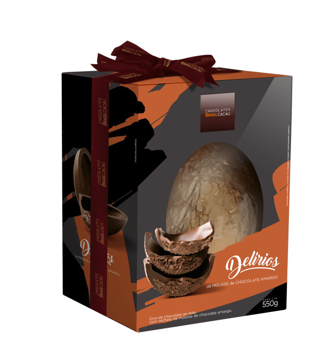 Ovo Delírios de Mousse 550g da Chocolates Brasil Cacau (R$ 74,90*)