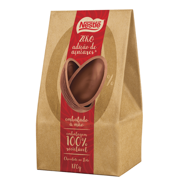 Ovo Nestlé de chocolate ao leite zero adição de açúcar 170g (R$ 39,99*)