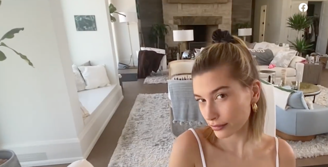 Justin Bieber maquiando Hailey 2