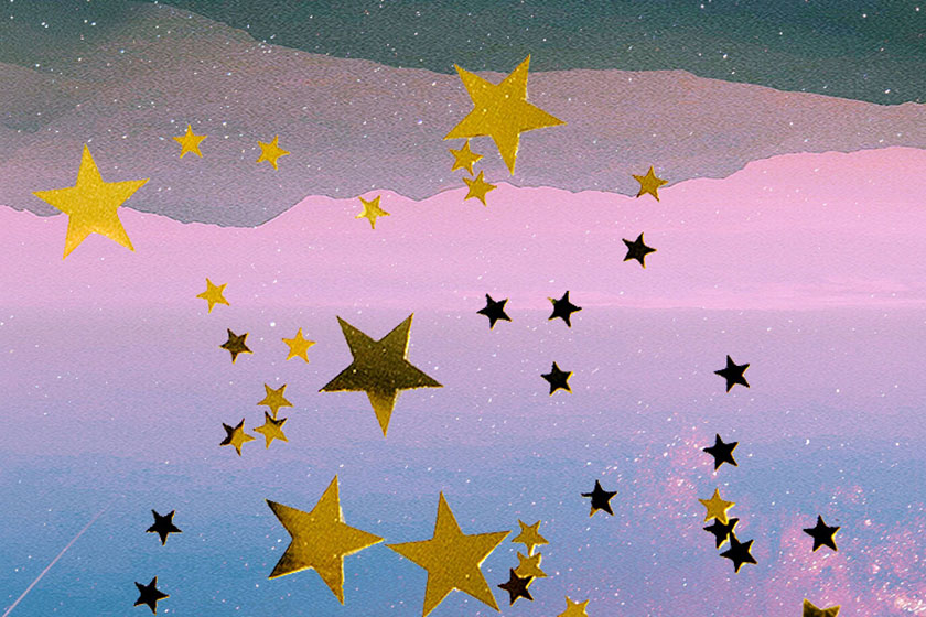 ilustração de um céu com estrelas