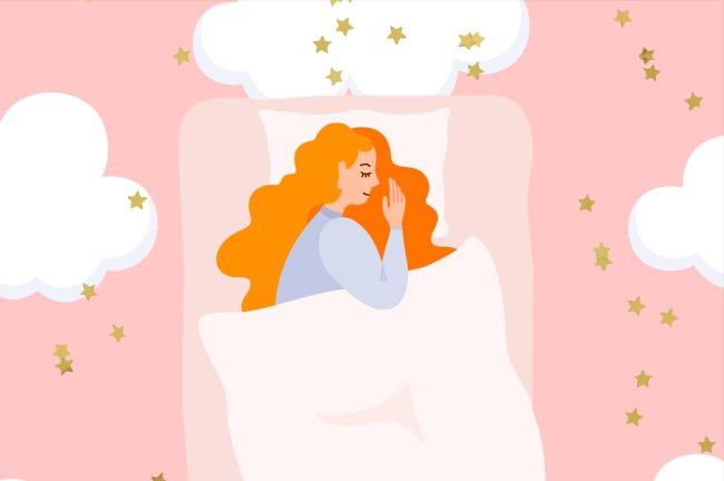 ilustração de uma garota dormindo