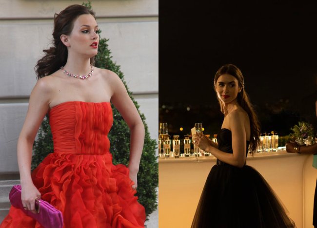 Emily em Paris looks parecidos Gossip Girl 2