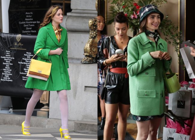 Emily em Paris looks parecidos Gossip Girl 3