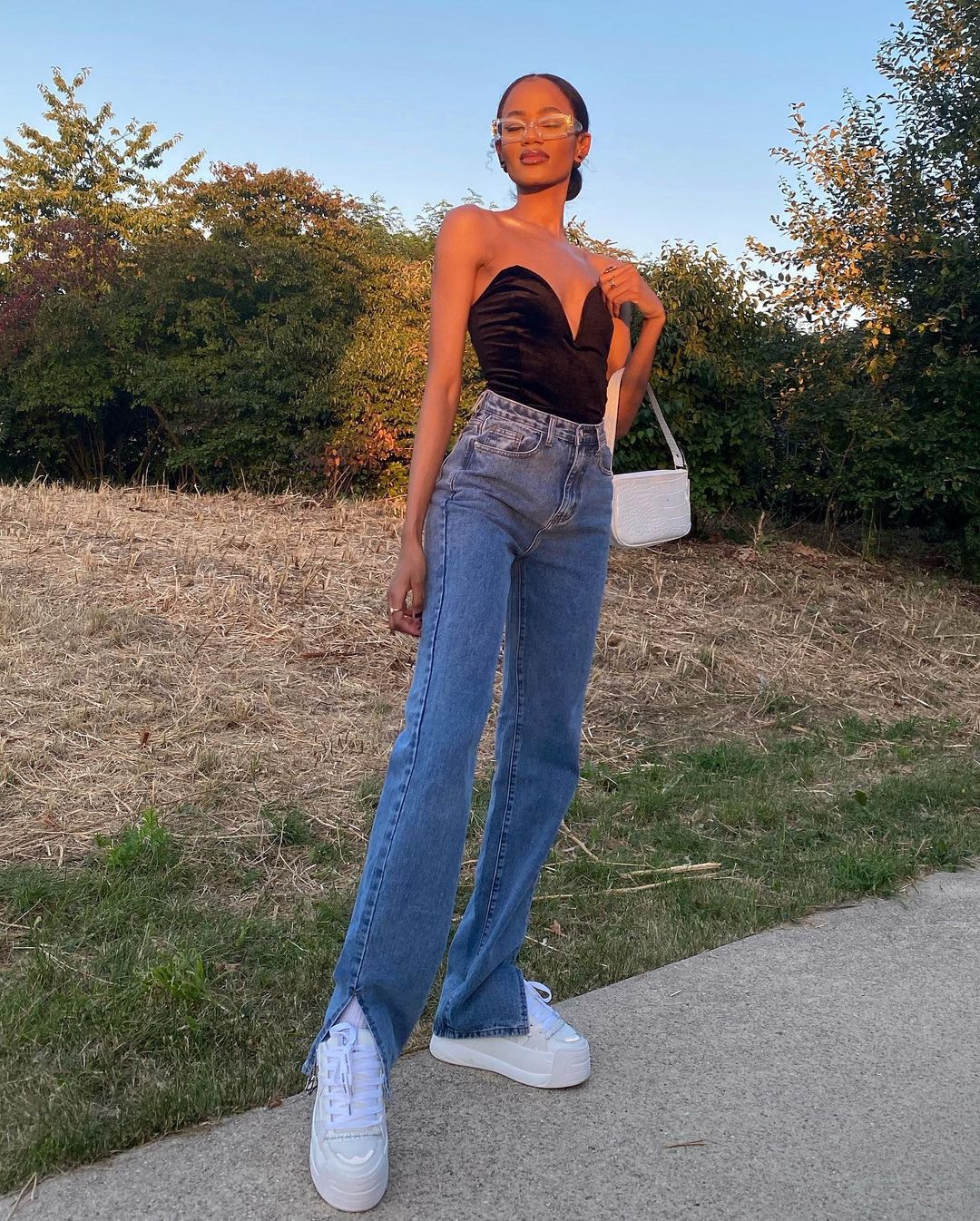 calca-wide-leg-jeans-sephorakng Look com calça jeans wide leg