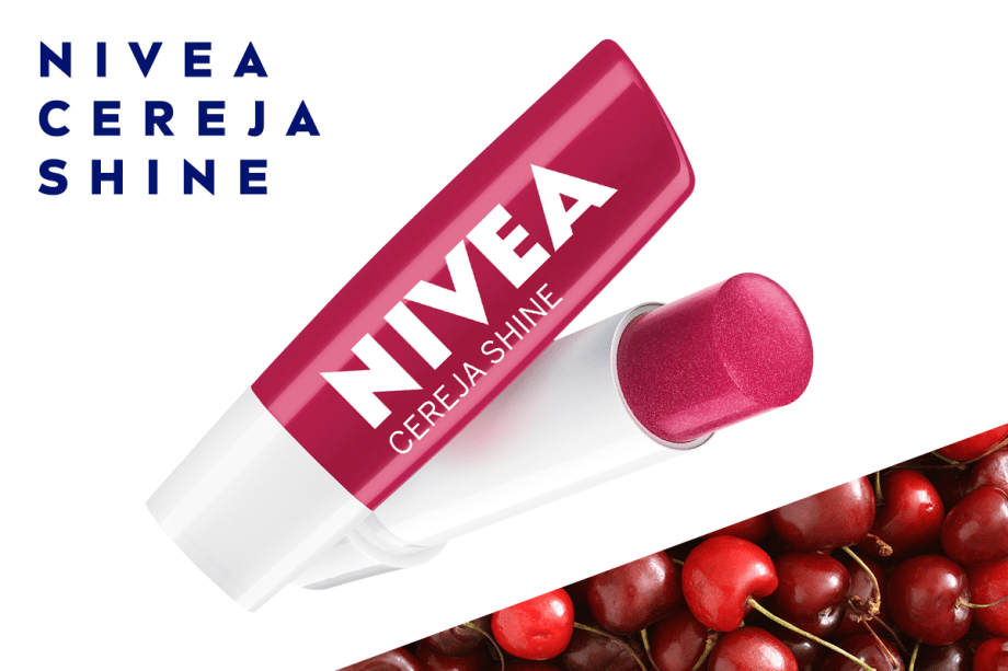 NIVEA Cereja Shine tem um tom vermelho irresistível.