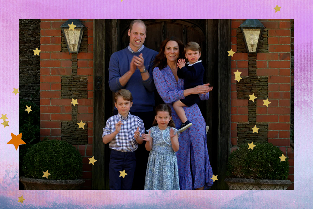 Príncipe William, Kate Middleton, príncipes George e Louis e princesa Charlotte