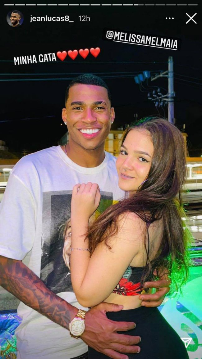 jean-lucas-e-mel-maia O jogador Jean Lucas postou uma foto com Mel Maia em seus Stories