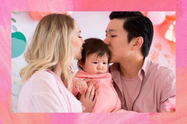 pyong-lee-filho Pyong e Sammy Lee abraçados com Jake, o filho fofo do casal