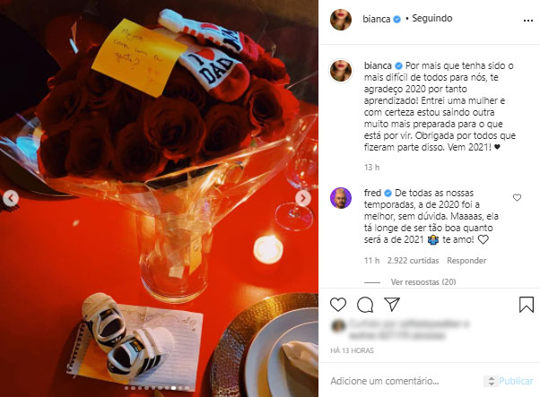 Post de Bianca Andrade mostra bilhete com pedido de casamento