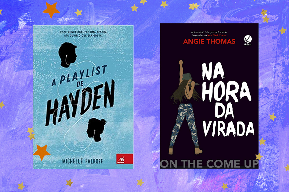 livros musicais a playlist de hayden e na hora da virada Capas dos livros A Playlist de Hayden e Na Hora da Virada