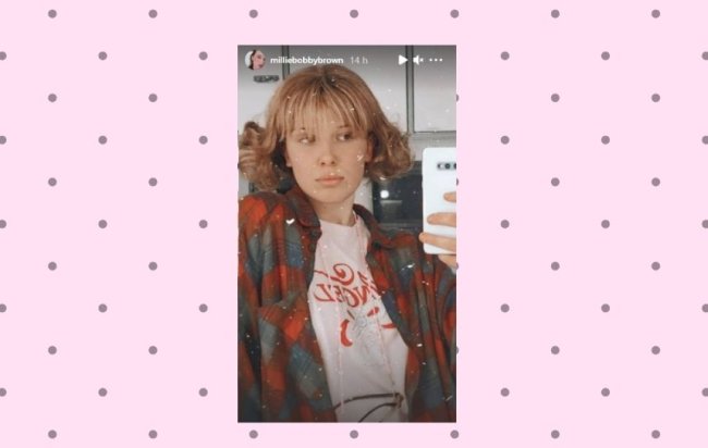 Millie Millie Bobby Brown em seus stories