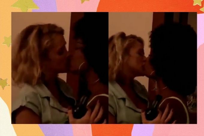 Gabi Lopes e Sarah Fonseca dão primeiro beijo do reality de Anitta