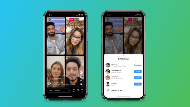 Salas Ao Vivo Instagram lança função