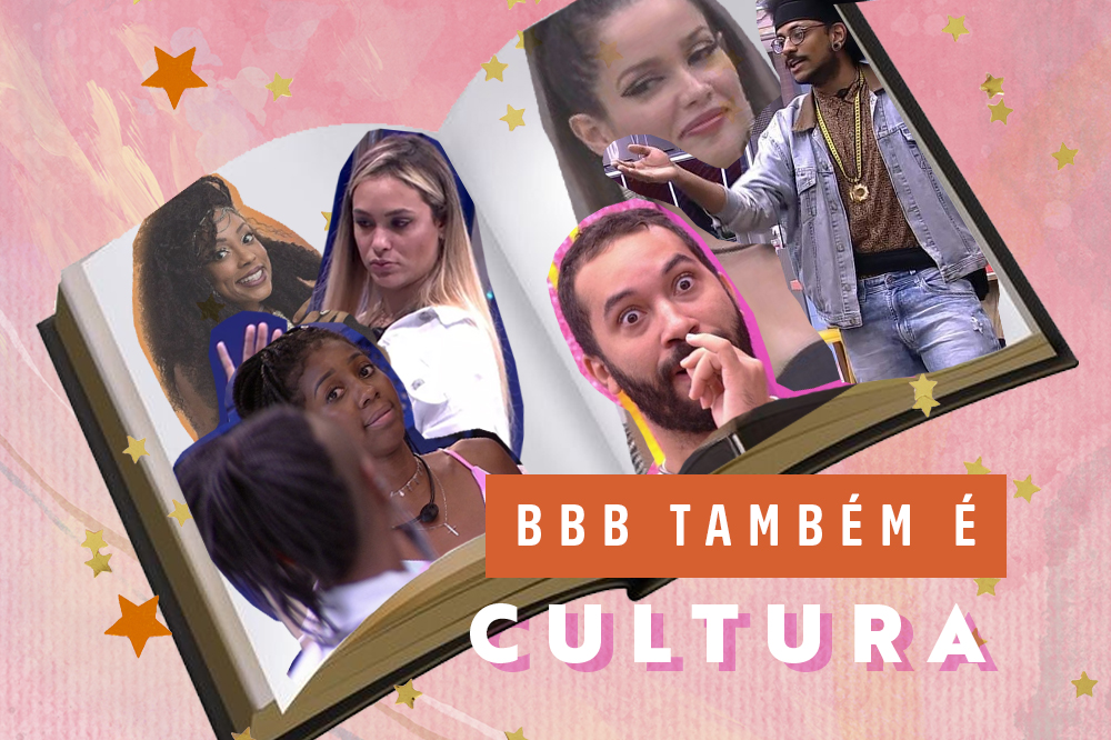 colagem mostra rostos de vários participantes do BBB21 com a frase "BBB também é cultura"