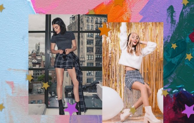 34 ideias de looks com saia xadrez para reproduzir com as suas roupas