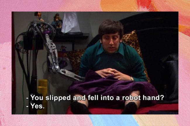 A objetificação das mulheres e o assédio contra Inteligências Artificiais Howard, da série The Big Bang Theory, dizendo que o pênis caiu dentro de uma mão robótica sem querer