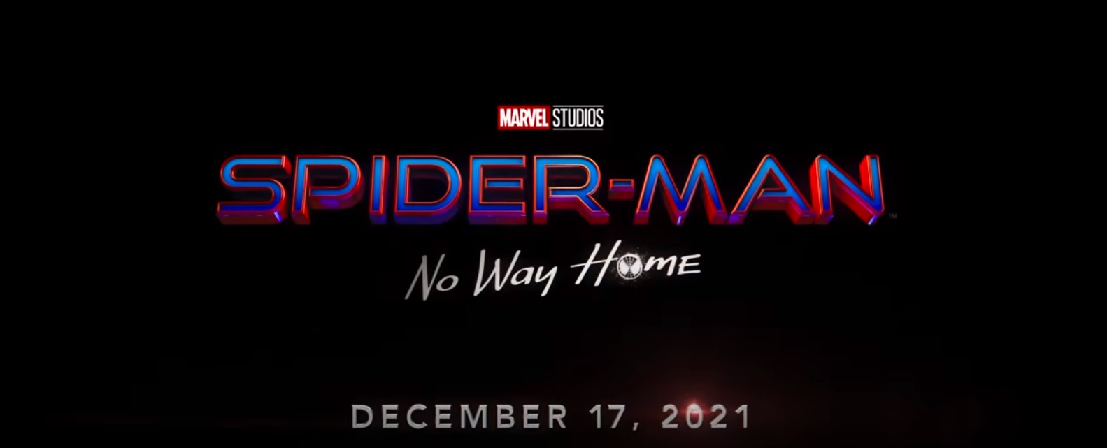 Cartaz do novo filme do Homem-Aranha escrito 