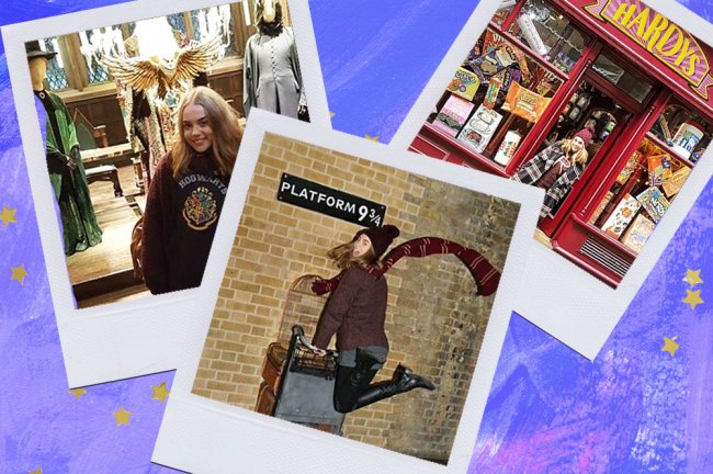 17 viagens que todo nerd vai querer fazer no pós-pandemia Montagem sobre fundo azul com fotos do tour de Harry Potter, em Londres