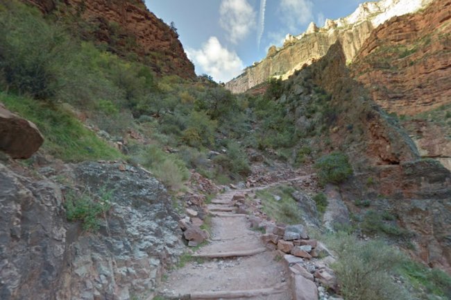 10 lugares icônicos que você pode conhecer em uma viagem online Imagem de uma trilha montanhosa em meio à mata