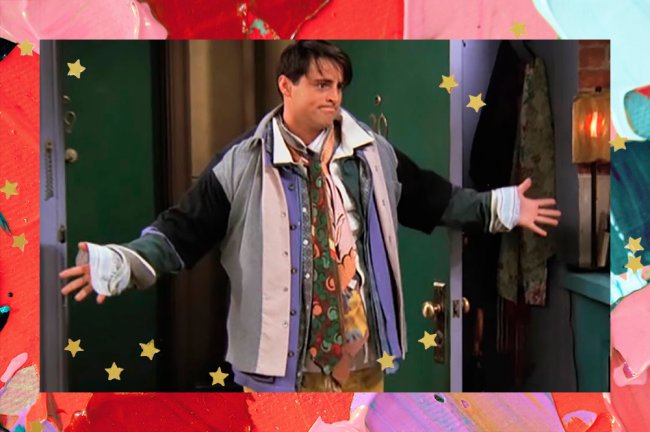 Joey, personagem de Friends, aparecendo vestindo várias camadas de roupa diferentes.