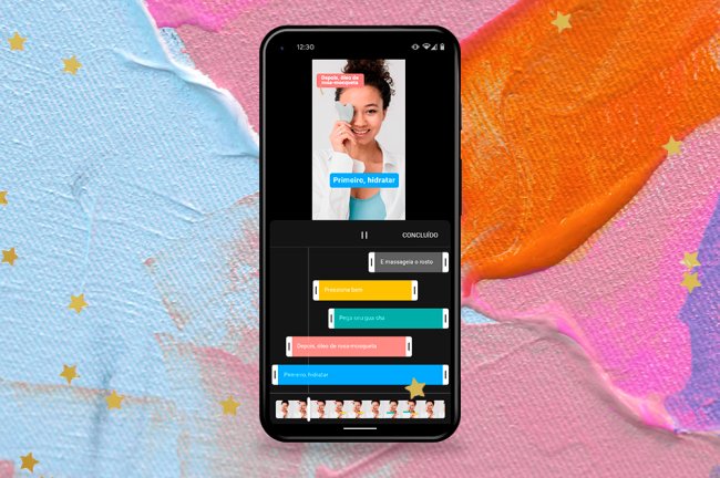 Youtube Shorts Colagem com celular mostrando interface de criação do Youtube Shorts