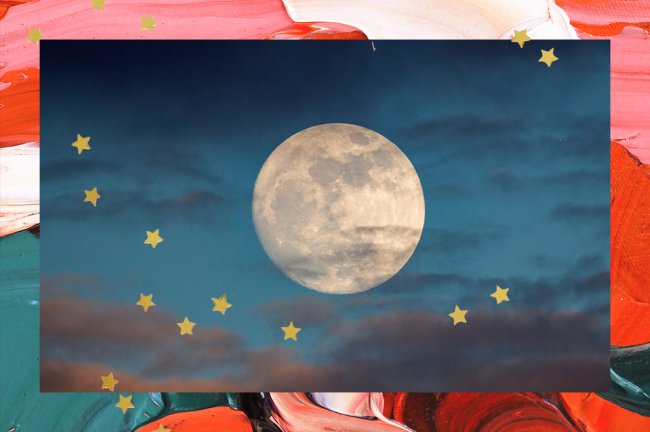 luacheia Colagem com imagem da Lua cheia
