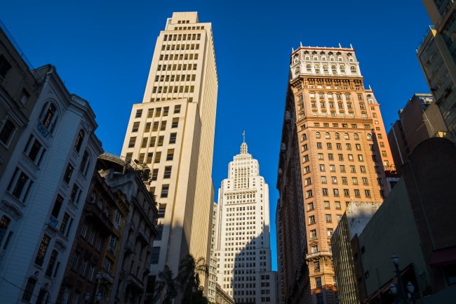 Edifícios históricos no centro de São Paulo