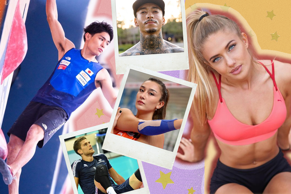 Colagem com fotos de atletas olímpicos consideradas crushes do público