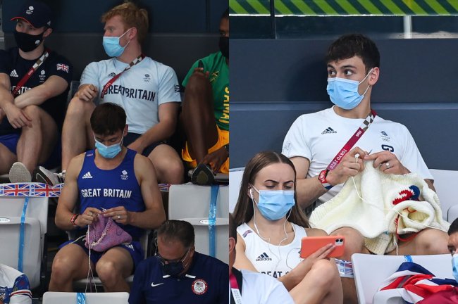 Saltador inglês é flagrado fazendo tricô no meio do treino e viraliza Saltador inglês Tom Daley faz tricô sentado na arquibancada durante treino das Olimpíadas