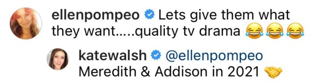 Comentário de Ellen Pompeo sobre retorno de Kate