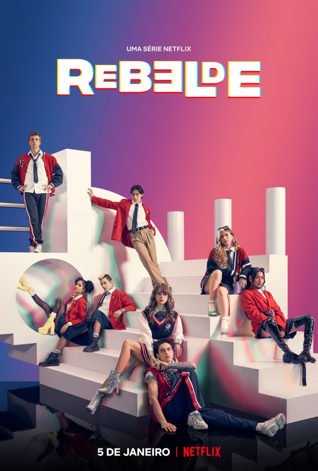 Assista ao primeiro clipe oficial da nova geração de Rebelde da Netflix Poster com a nova geração de Rebelde