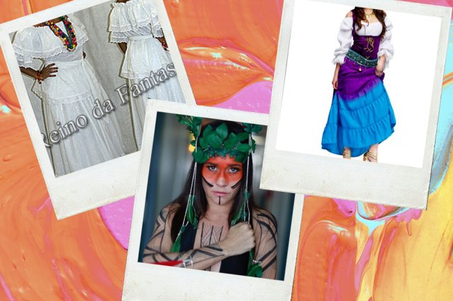 “Fantasias” que não são (mais) admissíveis serem usadas em festas Pessoas vestidas de baiana, indígena e cigana