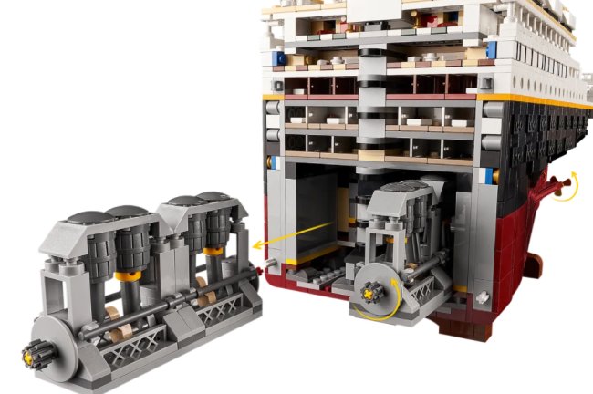 Imagem de divulgação de réplica de Titanic feita de Lego