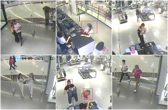zara-2 Imagens do circuito de segurança mostrando pelas brancas sem máscara