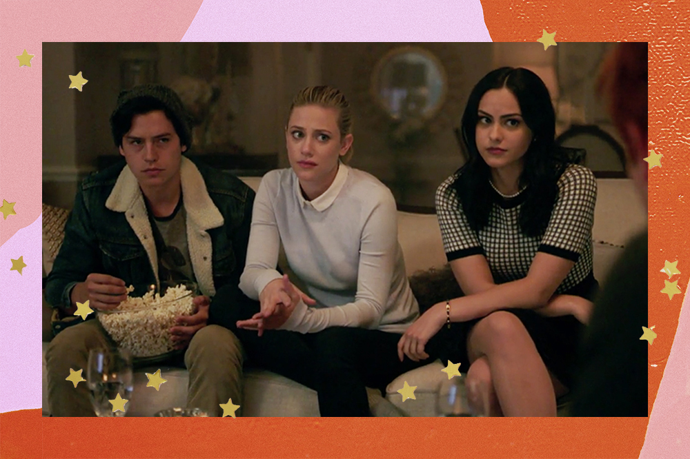 Riverdale-visuais Foto personagens do seriado Riverdale com expressão pensativa.