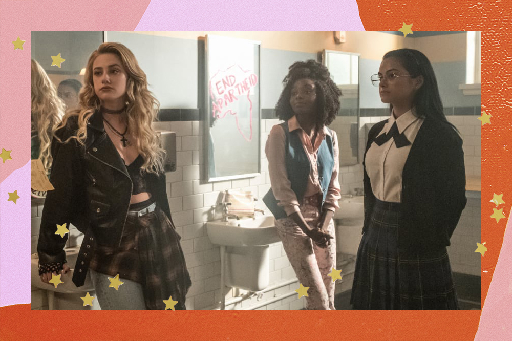 referenciaretroriverdale Foto personagens do seriado Riverdale com expressão pensativa.