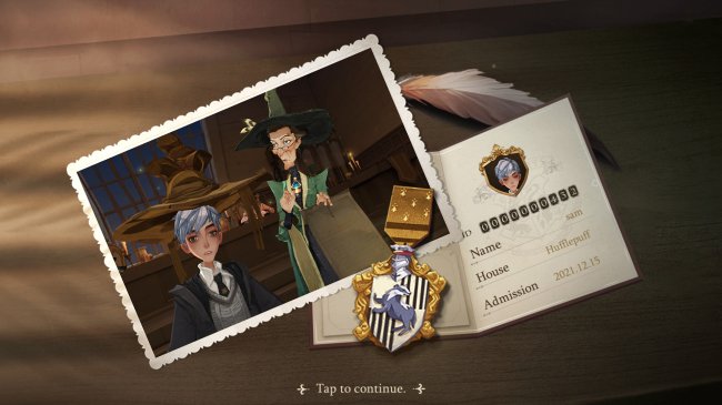 Imagem do game Harry Potter: Desperta a Magia. Nela, temos alguns cards com personagens vestidos com trajes de Hogwarts