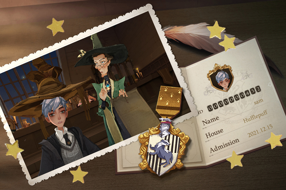 Imagem do game Harry Potter: Desperta a Magia. Nela, temos alguns cards com personagens vestidos com trajes de Hogwarts
