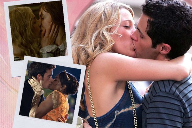 Montagem com algumas fotos de beijos retiradas de séries e filmes