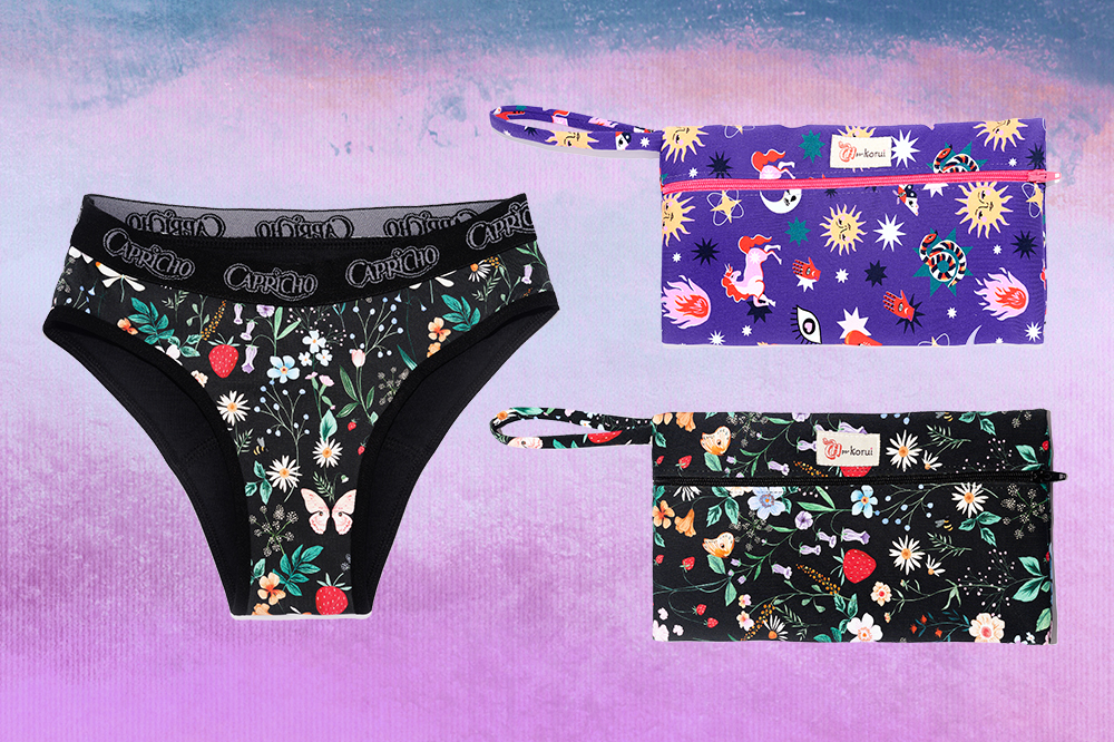 colecao-higiene-menstrual-capricho-korui-02 Calcinha absorvente e bolsinhas da coleção da CAPRICHO com a Korui