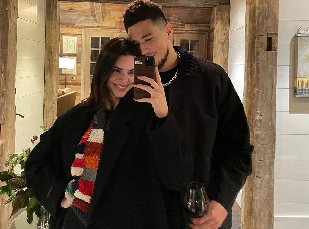 Kendall Jenner and Devin Booker posing for a photo