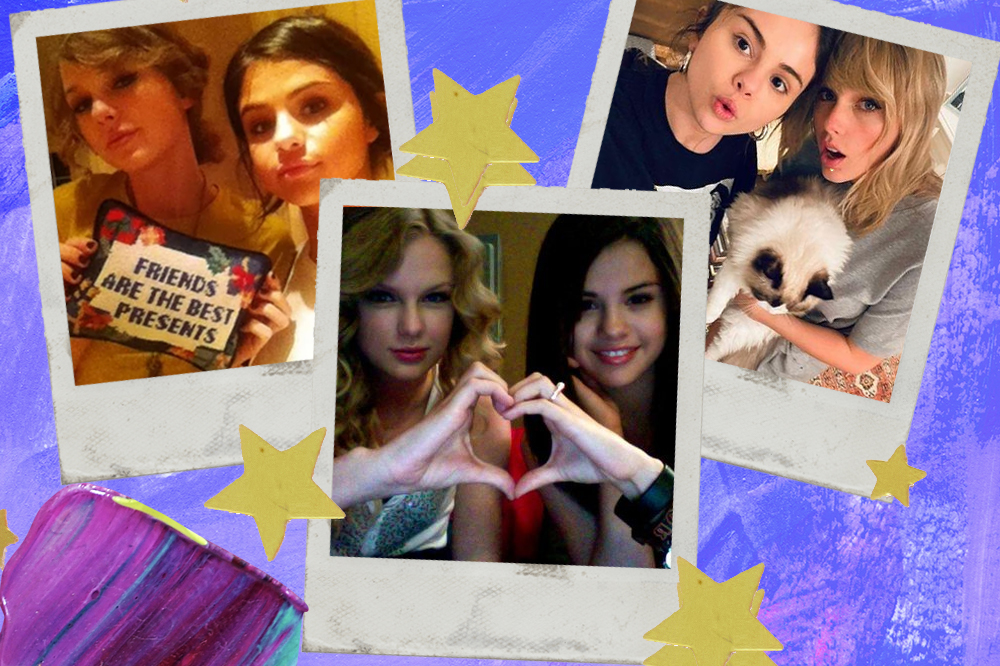 Taylor Swift e Selena Gomez em fotos de melhores amigas