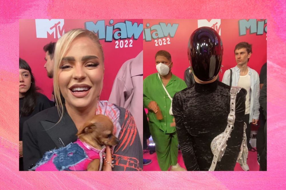 Luísa Sonza e Gkay no MTV Miaw posando no tapete rosa