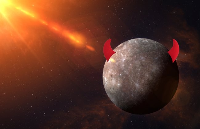 É tudo culpa de Mercúrio retrógrado ou a gente anda caindo em fake news? Planeta Mercúrio visto do Espaço com elementos da NASA